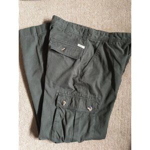 Gander Mountain Olive Green Cargo Hiking Outdoor Cotton Pants 32x32 EUC